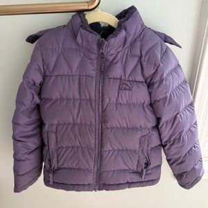 L.L. Bean Kids Purple Puffer Jacket